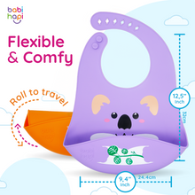 Load image into Gallery viewer, Babi Hapi® Animal Silicone Baby Bibs for Weaning

